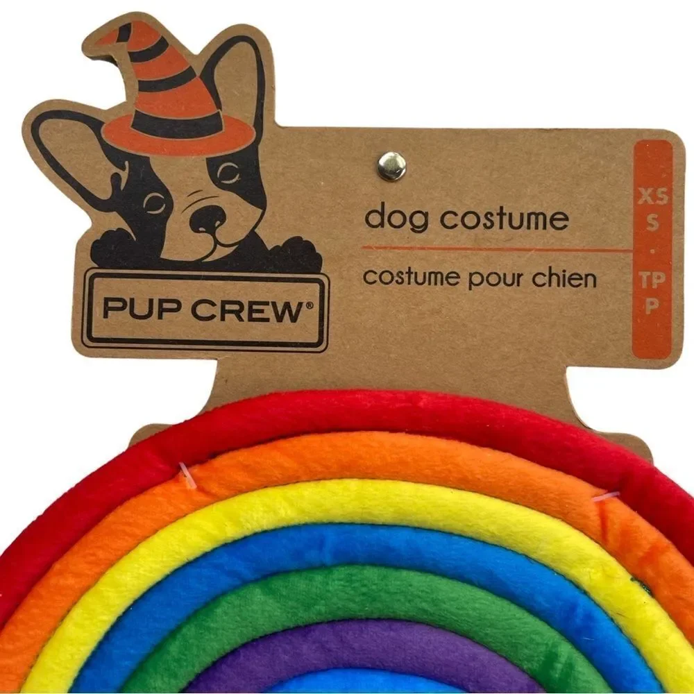 Pup Crew Puffy Rainbow Cloud Dog Costume Size XS/SM NWT